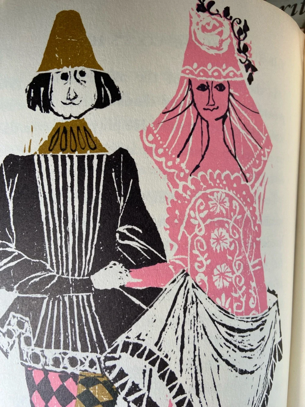Vintage 60s 1960s 1st edition Italian Fairy Tales Tale of Italy Book pink orange
